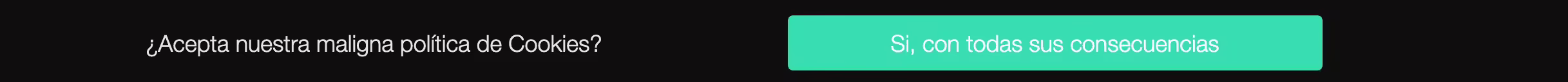 Ejemplo cartel de cookies