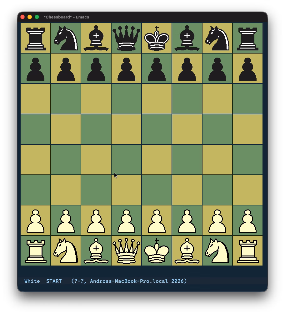 Chess board in Emacs